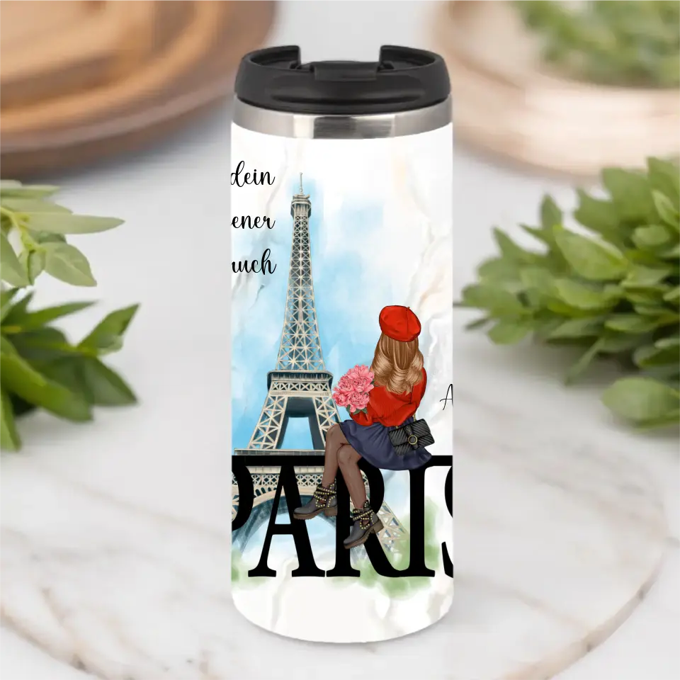 Stadt Liebe - Personalisierte Freundin Tasse / Thermobecher