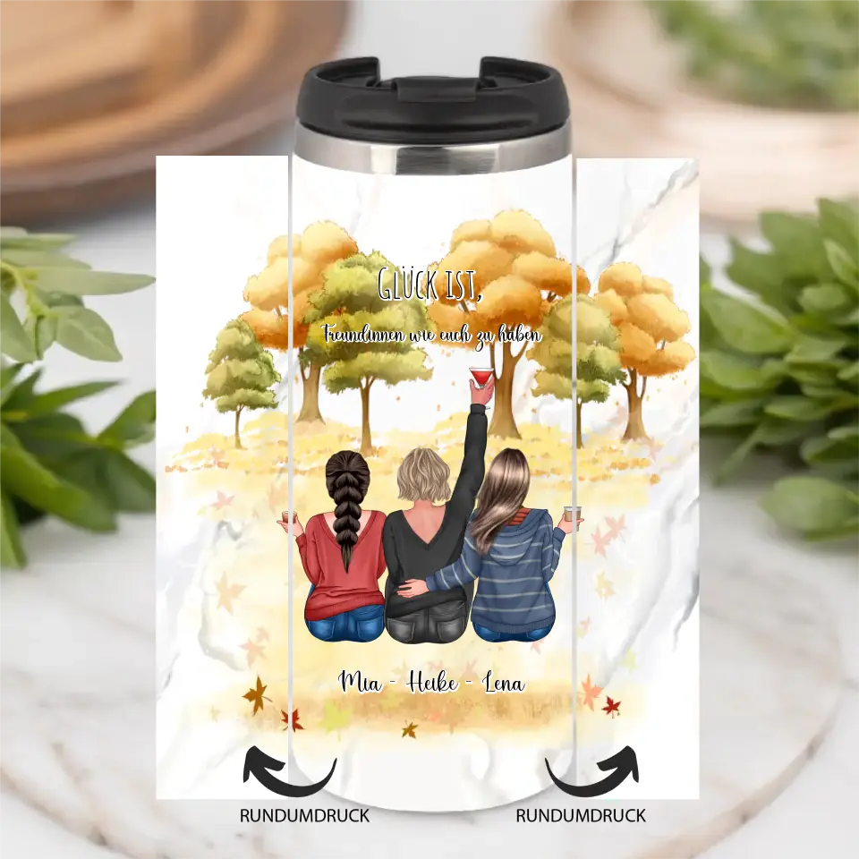 2-3 Freundinnen Tasse / Thermobecher Personalisiert