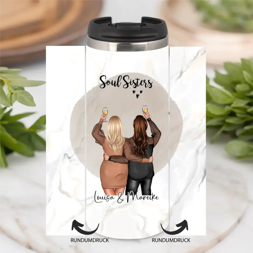 Plus size 2-3 Freundinnen Tasse / Thermobecher