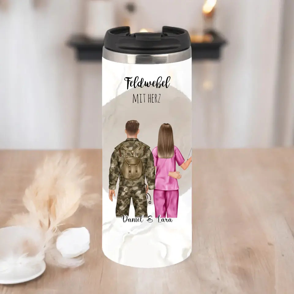Soldat/in & Krankenschwester Tasse / Thermobecher