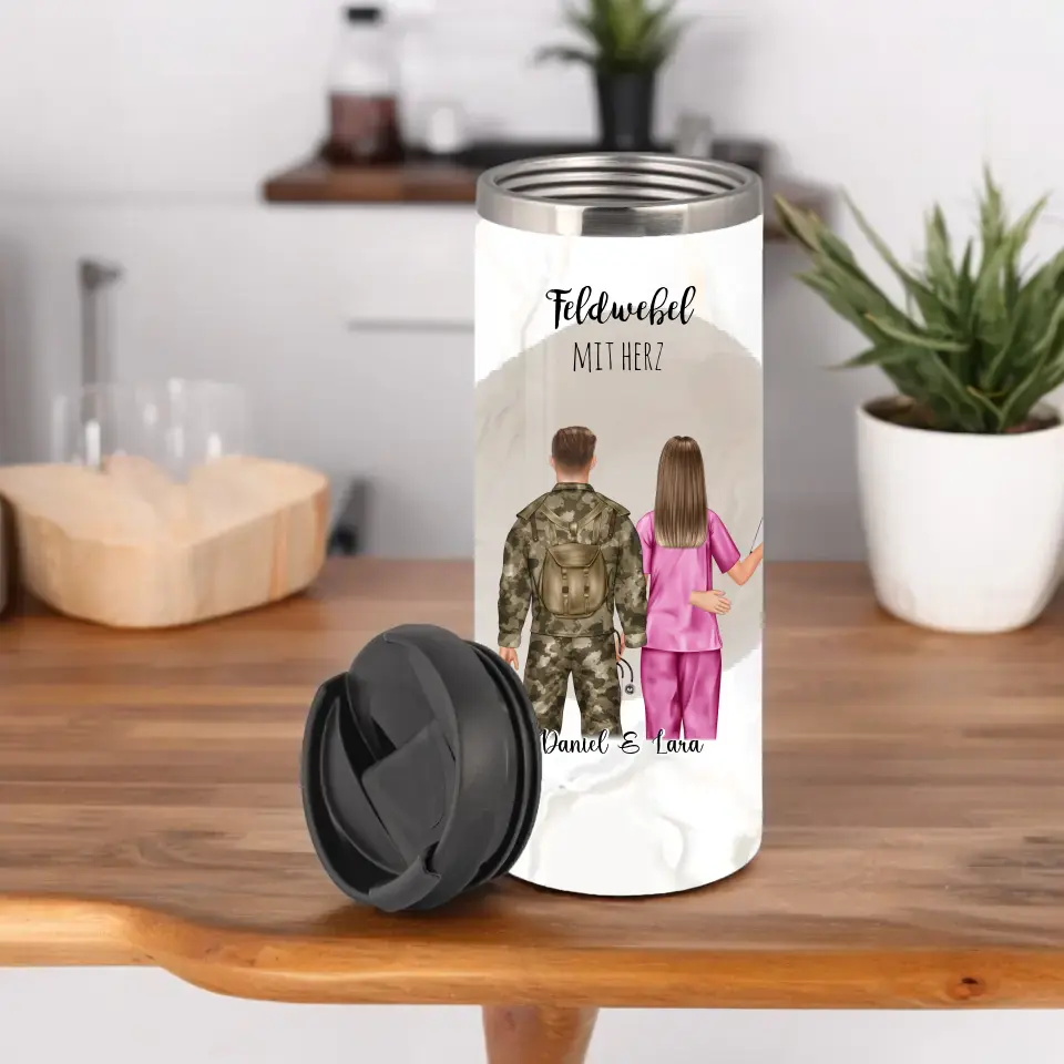 Soldat/in & Krankenschwester Tasse / Thermobecher