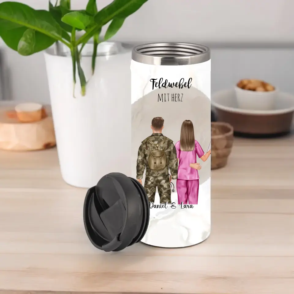 Soldat/in & Krankenschwester Tasse / Thermobecher