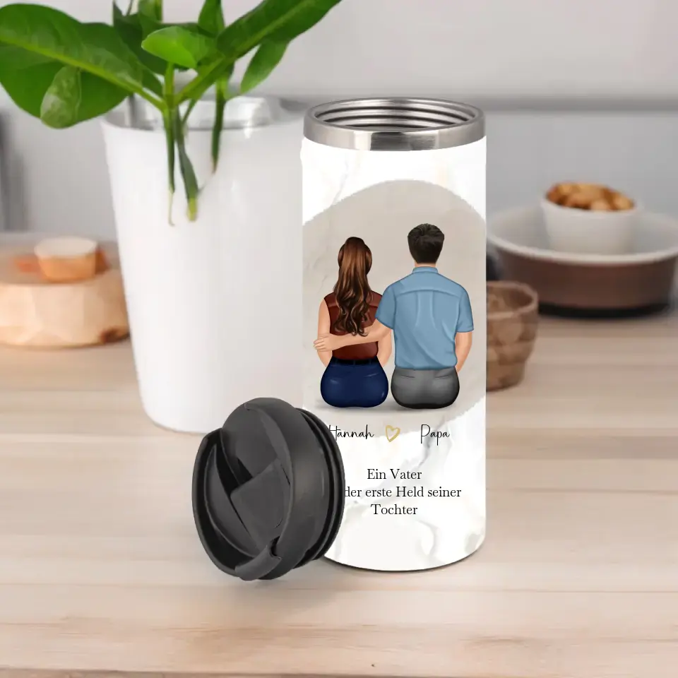 Vater & 1-2 Töchter Tasse / Thermobecher