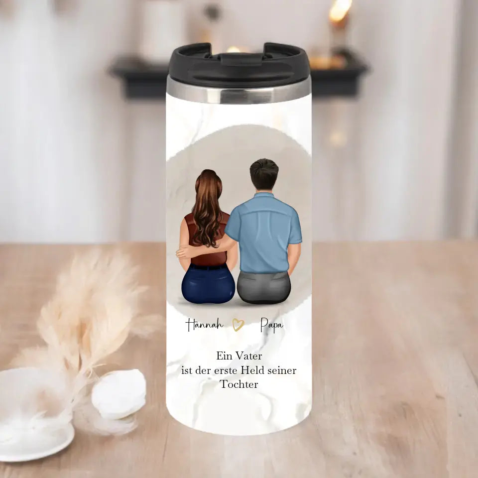 Vater & 1-2 Töchter Tasse / Thermobecher