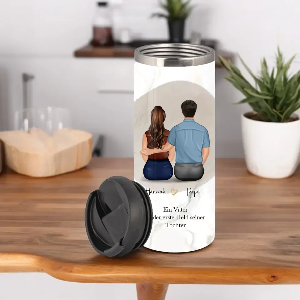 Vater & 1-2 Töchter Tasse / Thermobecher