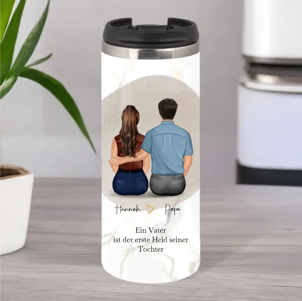Vater & 1-2 Töchter Tasse / Thermobecher
