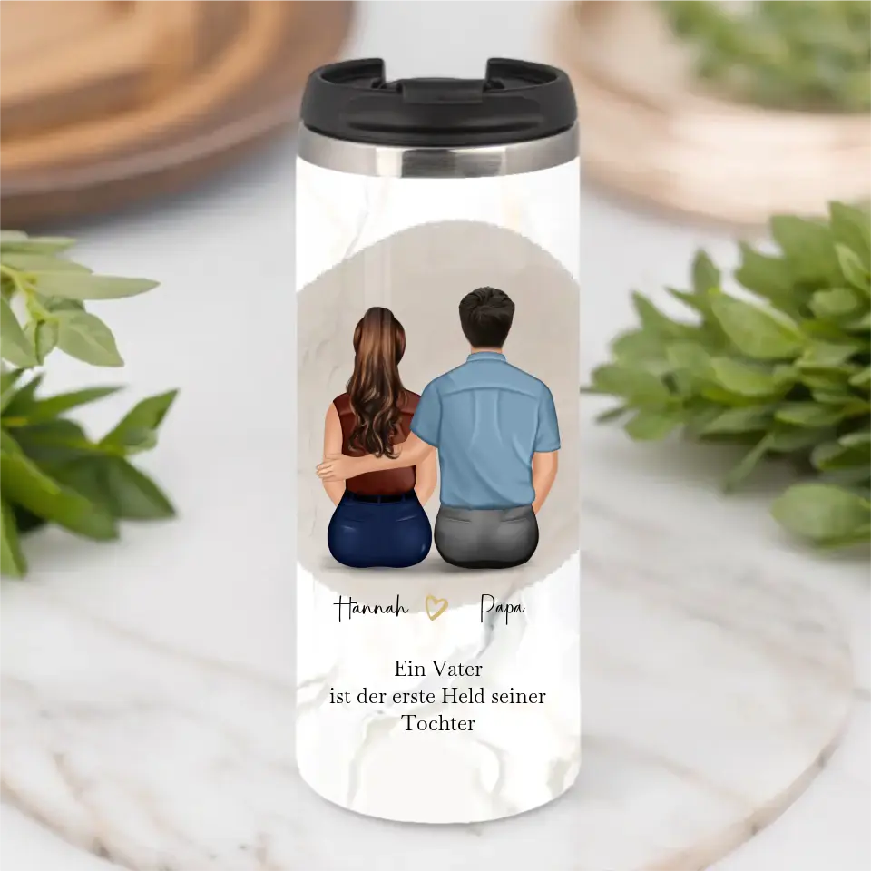 Vater & 1-2 Töchter Tasse / Thermobecher