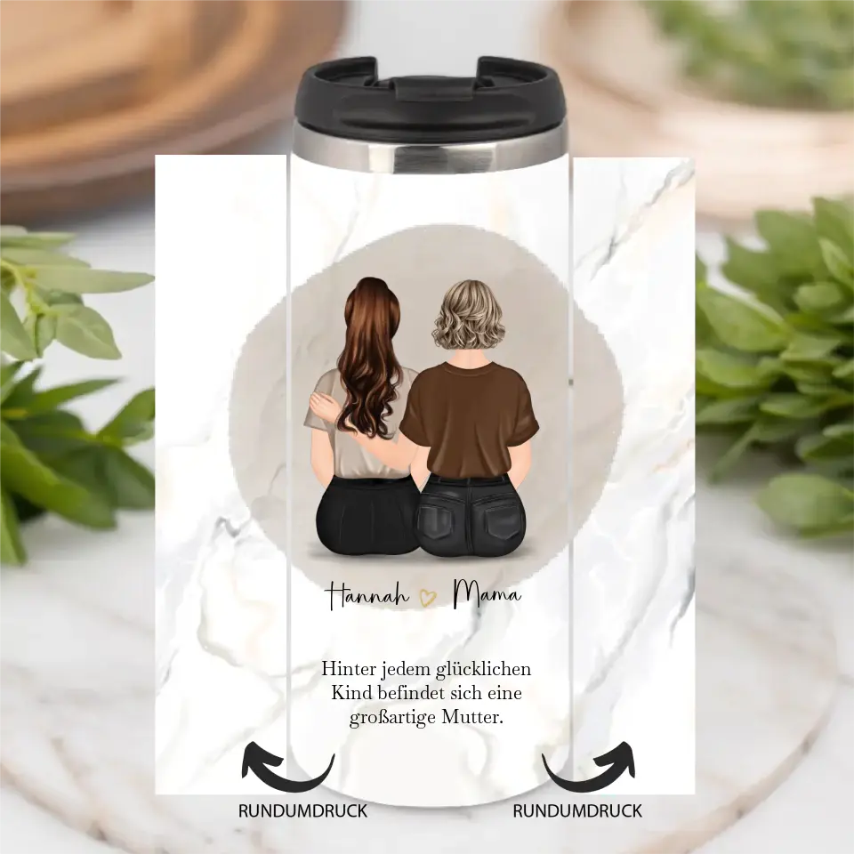 Mutter & 1-2 Töchter Tasse / Thermobecher