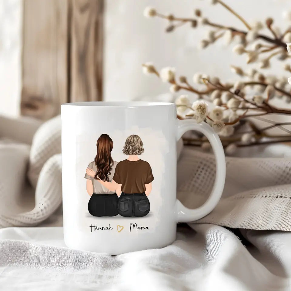 Mutter & 1-2 Töchter Tasse / Thermobecher