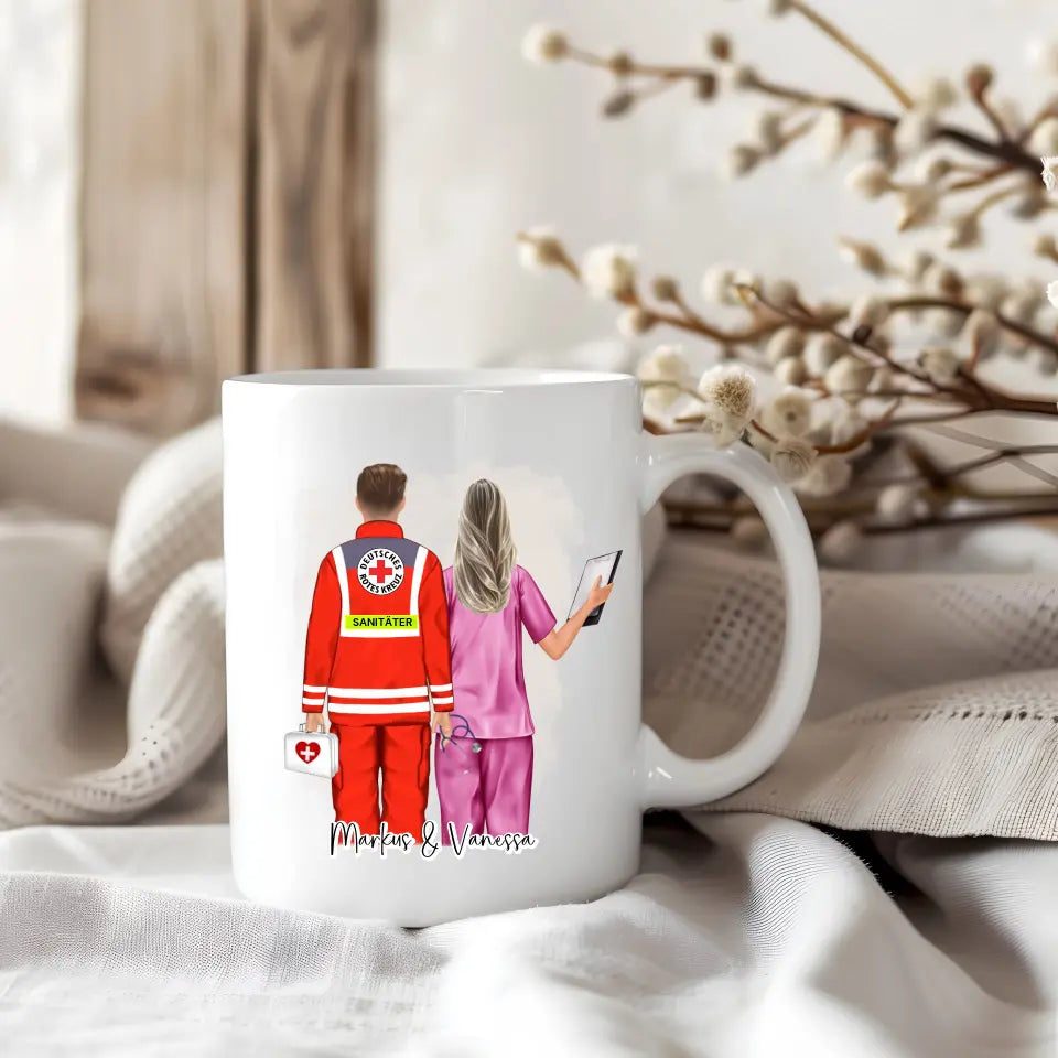 Sanitäter & Krankenschwester Tasse / Thermobecher