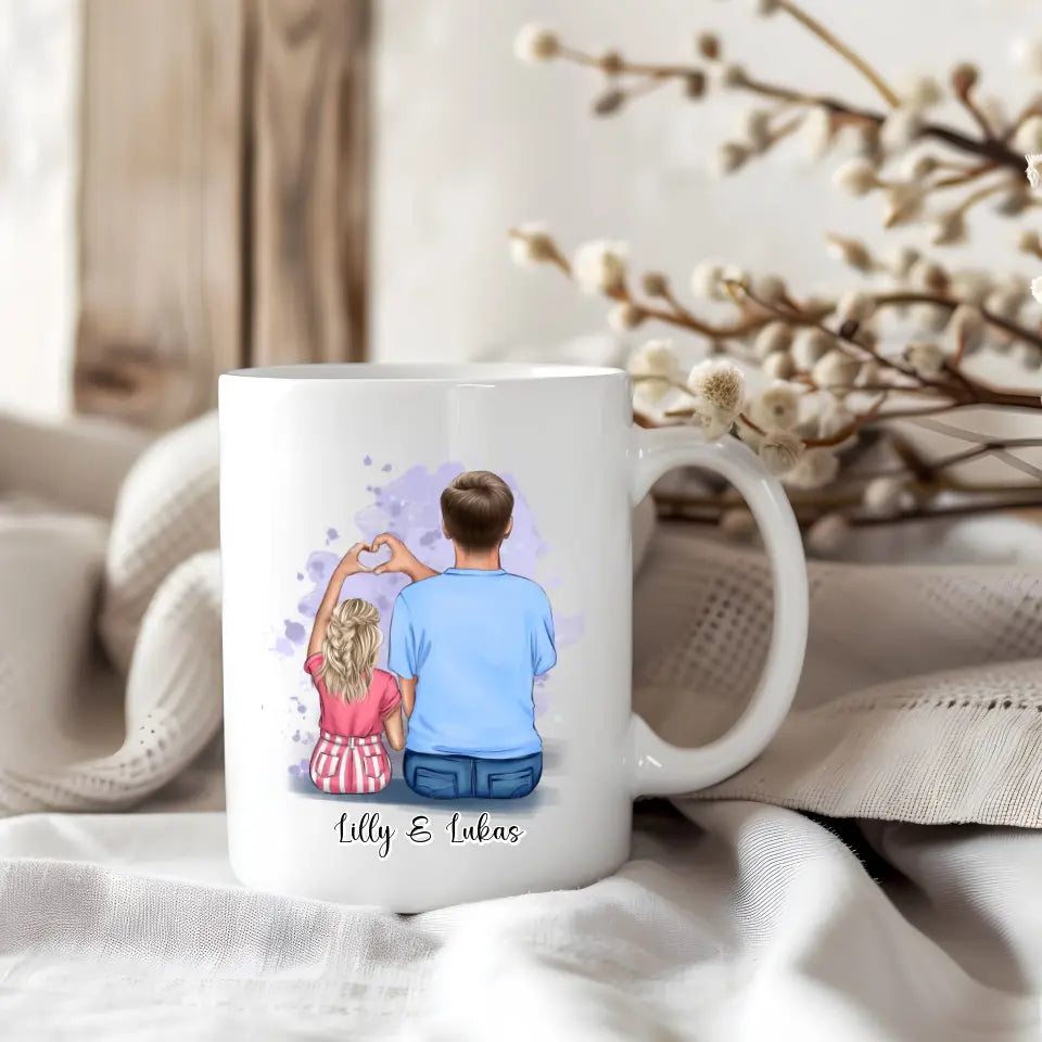 Patenonkel/ Patentante mit Kind Tasse / Thermobecher