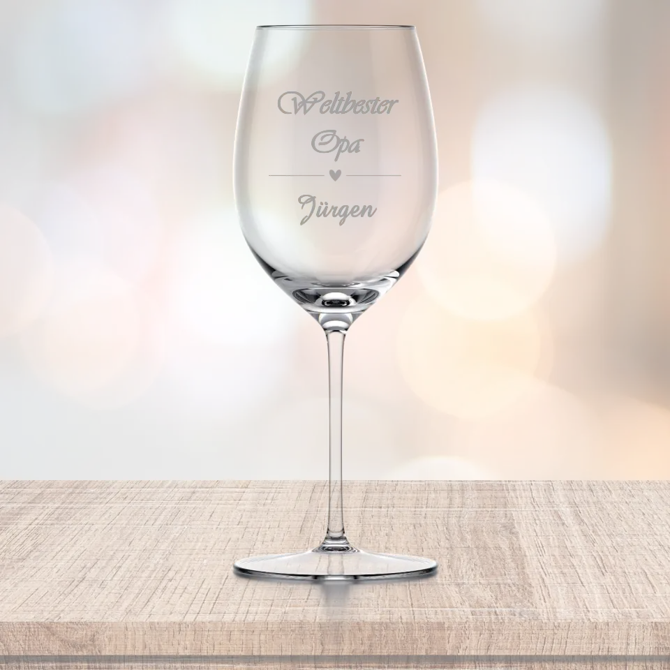 Der Beste Opa: Ein Weinglas voller Erinnerungen mit Ihrem Namen