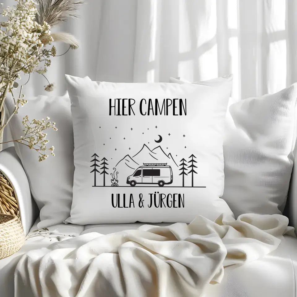 Campingtraum: Personalisiertes Kissen für Camper
