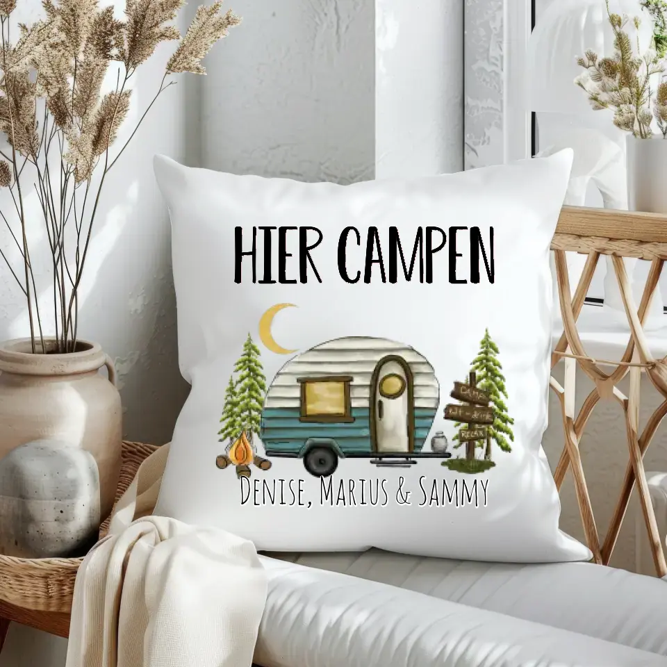 Personalisiertes Kissen für Camper