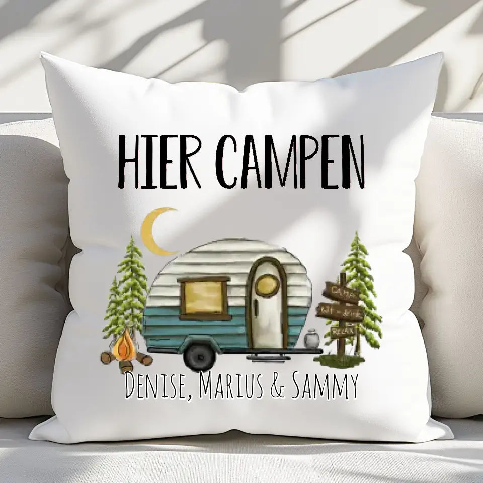 Personalisiertes Kissen für Camper