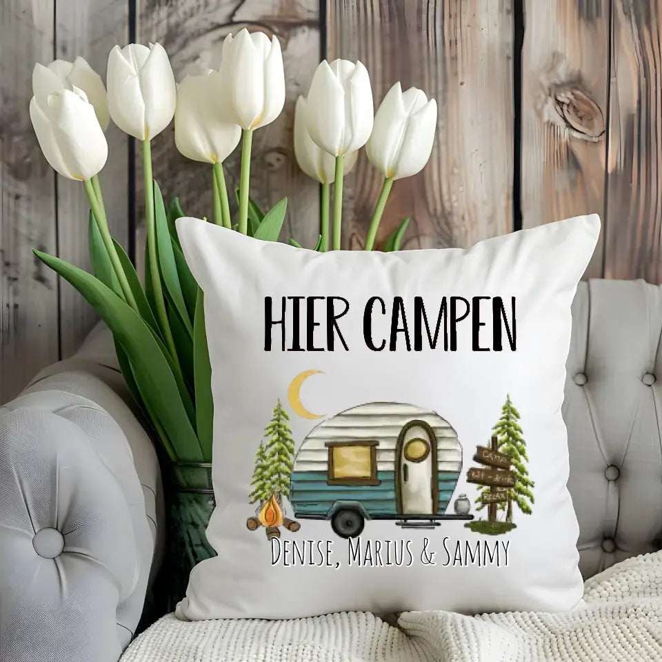 Personalisiertes Kissen für Camper