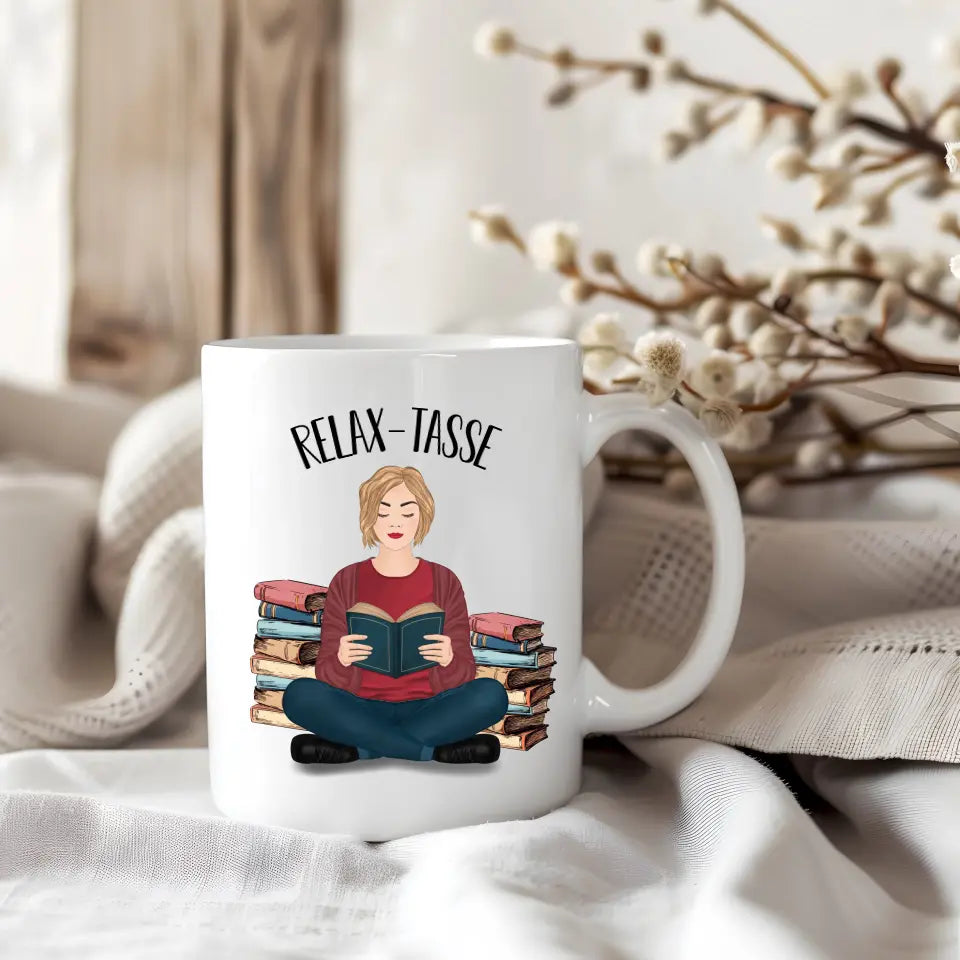 Bücherwurm Relax Tasse - Nur noch ein Kapitel