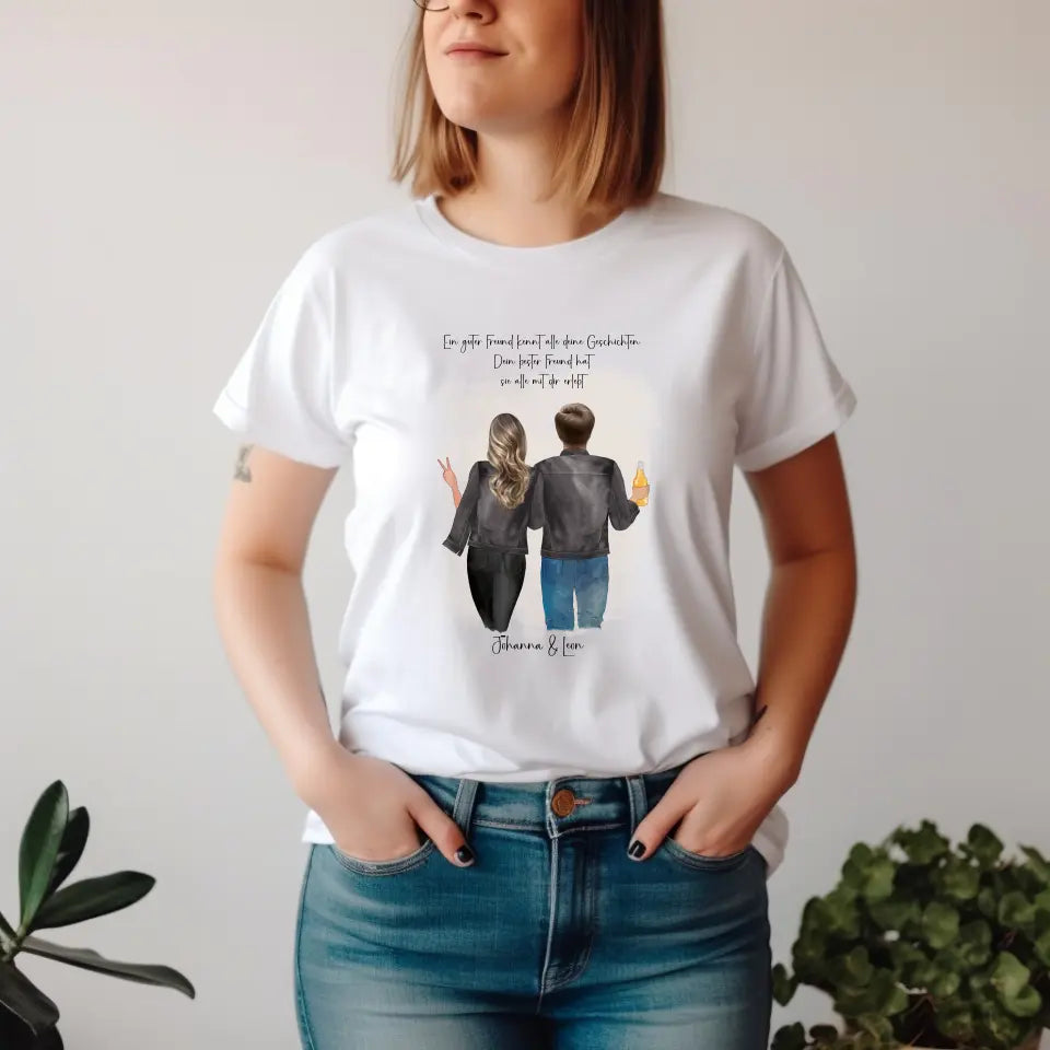 Beste Freundin & Bester Freund T-Shirt