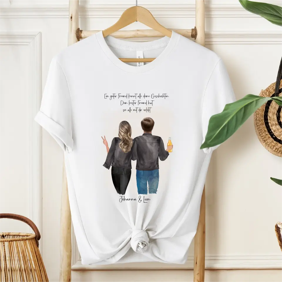 Beste Freundin & Bester Freund T-Shirt