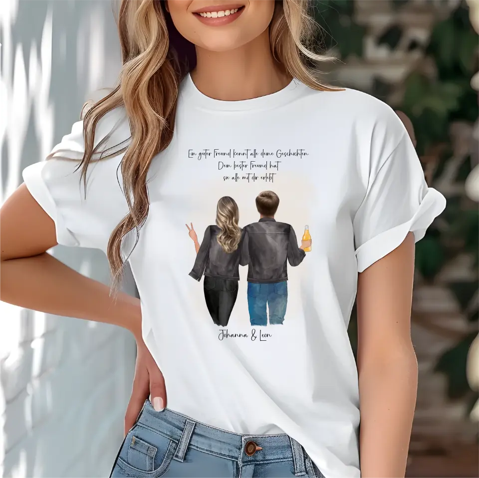 Beste Freundin & Bester Freund T-Shirt