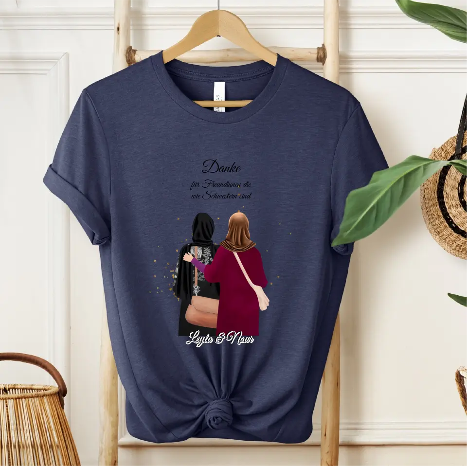 Muslim Freundinnen T-Shirt (Haare & Hijab)