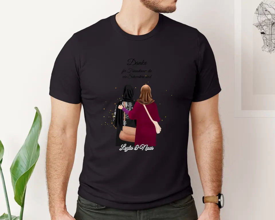 Muslim Freundinnen T-Shirt (Haare & Hijab)