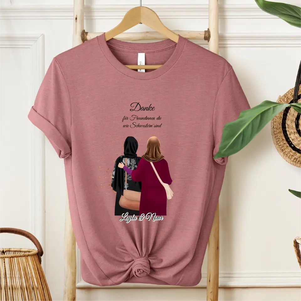 Muslim Freundinnen T-Shirt (Haare & Hijab)