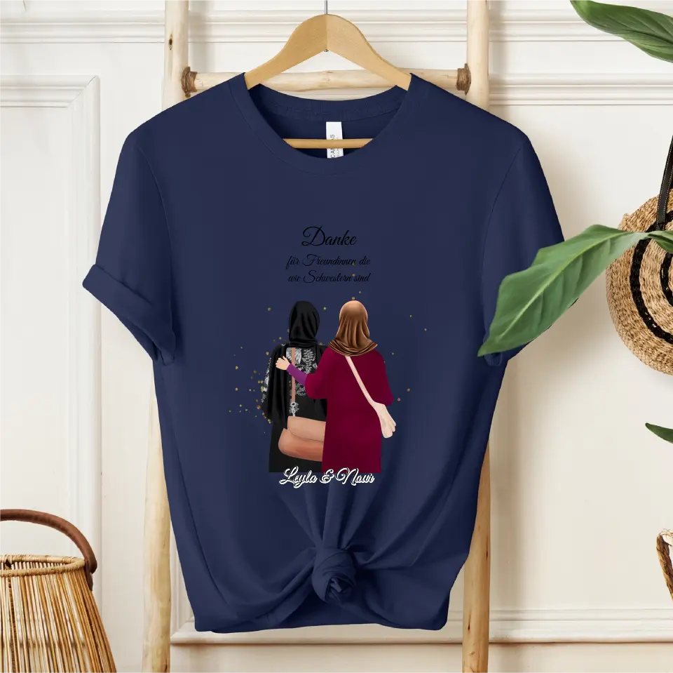 Muslim Freundinnen T-Shirt (Haare & Hijab)
