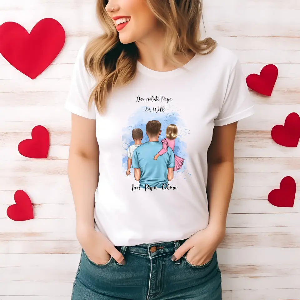 Papa & 1-2 Kinder T-Shirt