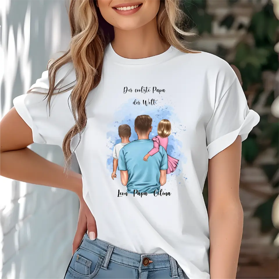 Papa & 1-2 Kinder T-Shirt