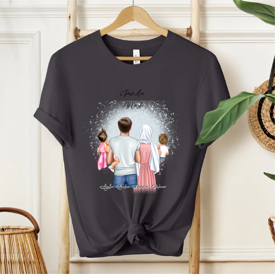 Papa Mama & 1-2 Babys T-Shirt (Haare & Hijab)