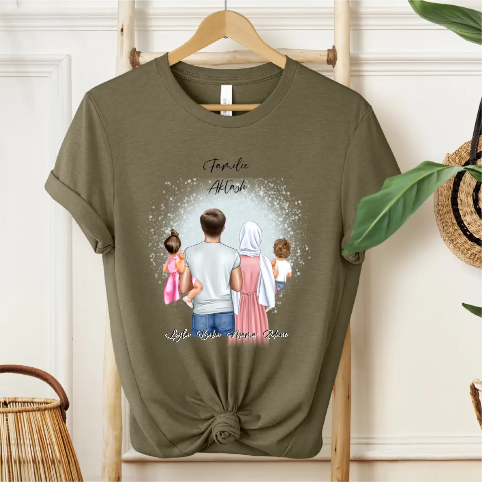 Papa Mama & 1-2 Babys T-Shirt (Haare & Hijab)