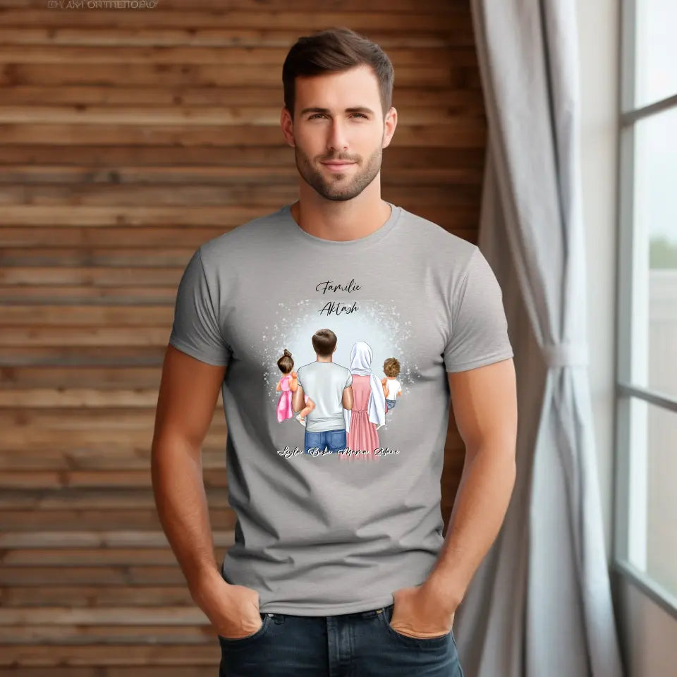 Papa Mama & 1-2 Babys T-Shirt (Haare & Hijab)