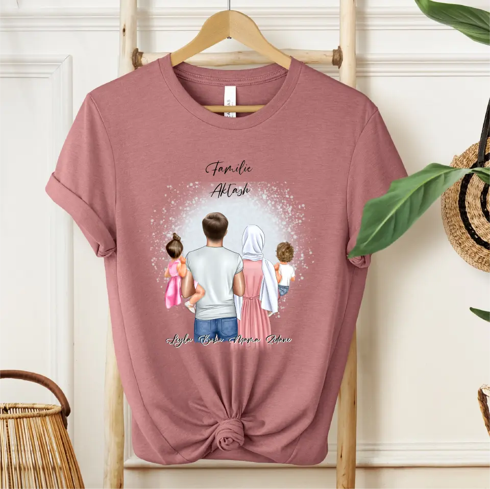 Papa Mama & 1-2 Babys T-Shirt (Haare & Hijab)