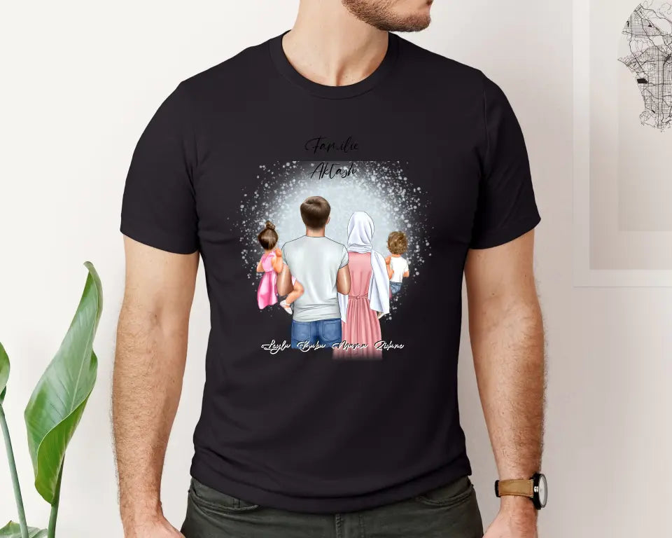 Papa Mama & 1-2 Babys T-Shirt (Haare & Hijab)