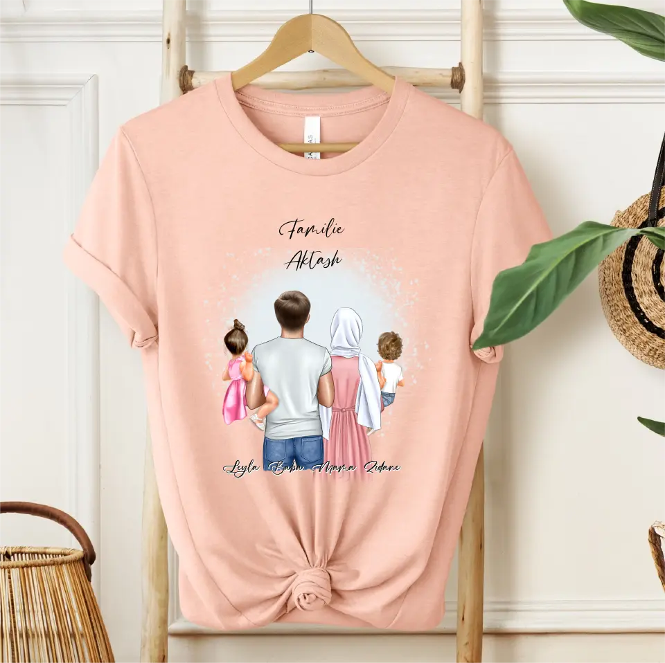 Papa Mama & 1-2 Babys T-Shirt (Haare & Hijab)