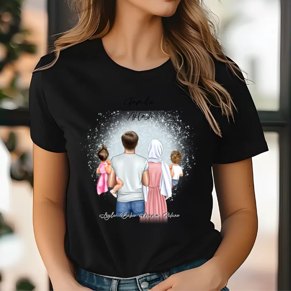 Papa Mama & 1-2 Babys T-Shirt (Haare & Hijab)