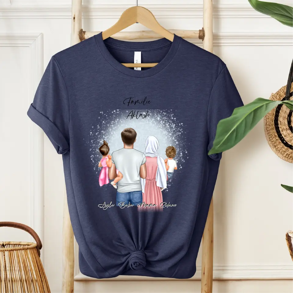 Papa Mama & 1-2 Babys T-Shirt (Haare & Hijab)