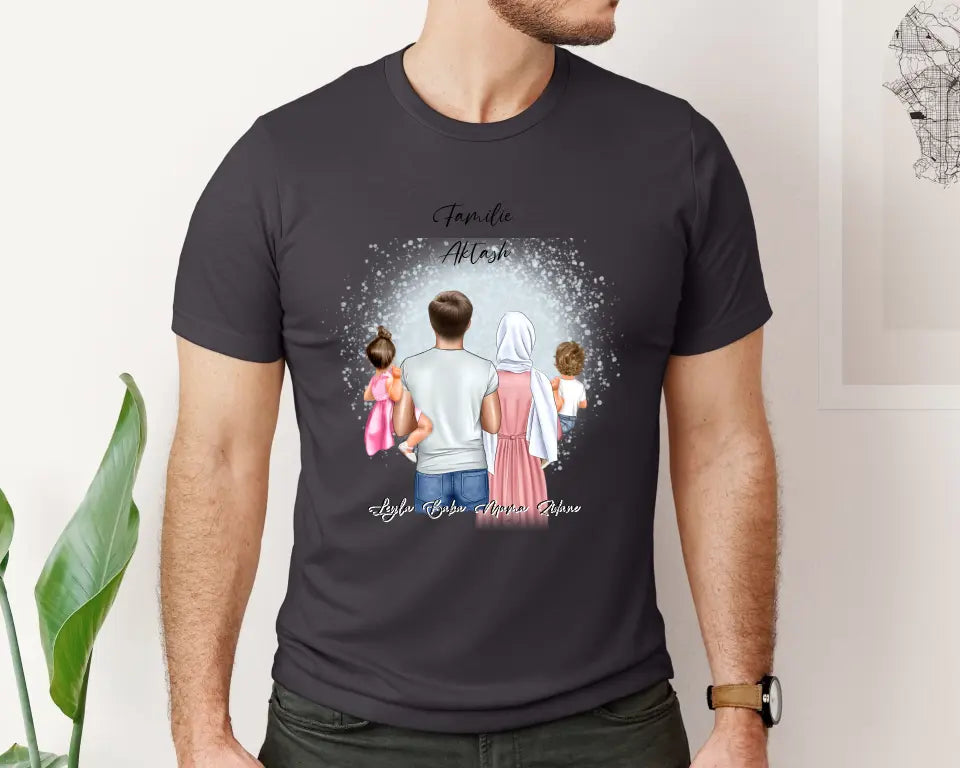 Papa Mama & 1-2 Babys T-Shirt (Haare & Hijab)