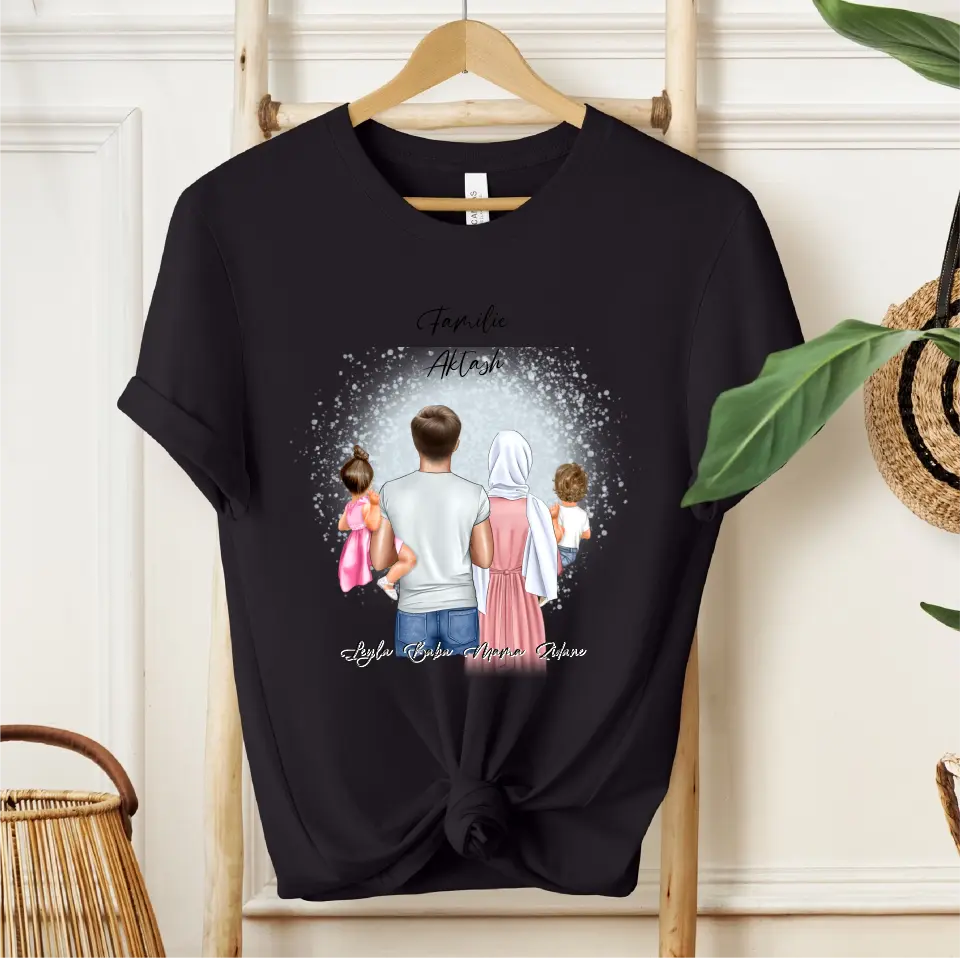 Papa Mama & 1-2 Babys T-Shirt (Haare & Hijab)