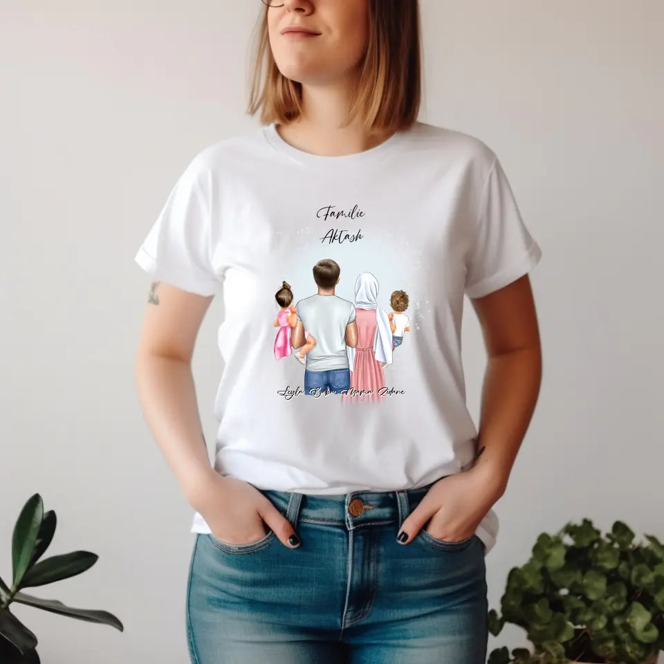 Papa Mama & 1-2 Babys T-Shirt (Haare & Hijab)