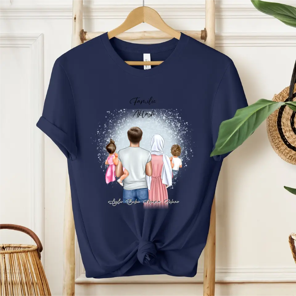 Papa Mama & 1-2 Babys T-Shirt (Haare & Hijab)