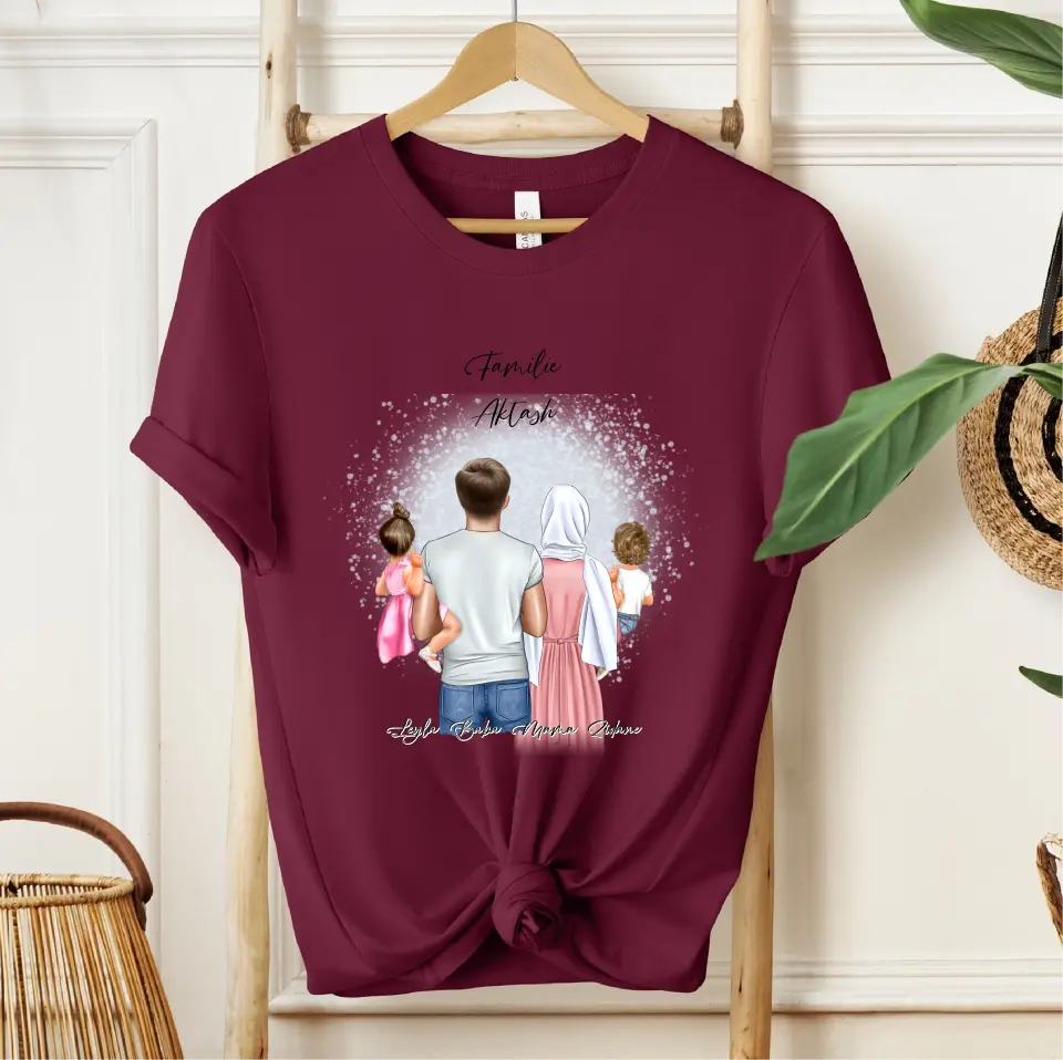 Papa Mama & 1-2 Babys T-Shirt (Haare & Hijab)