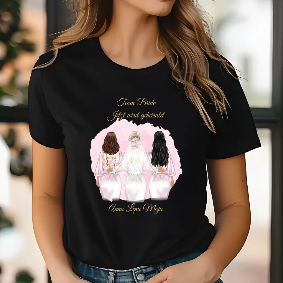 Braut & Freundinnen T-Shirt (2-5 Personen)