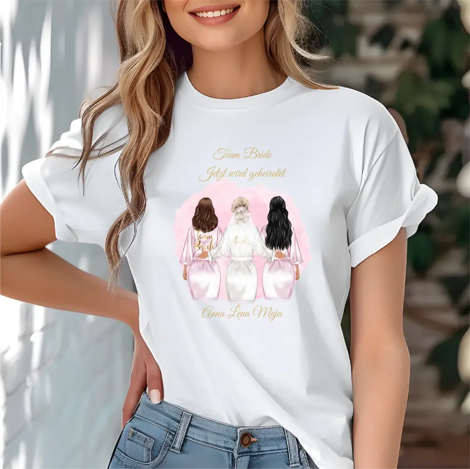 Braut & Freundinnen T-Shirt (2-5 Personen)