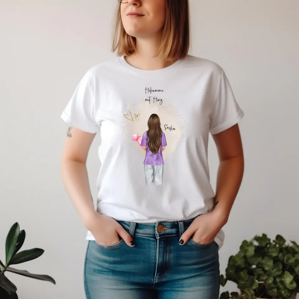 Personalisierte Hebamme T-Shirt