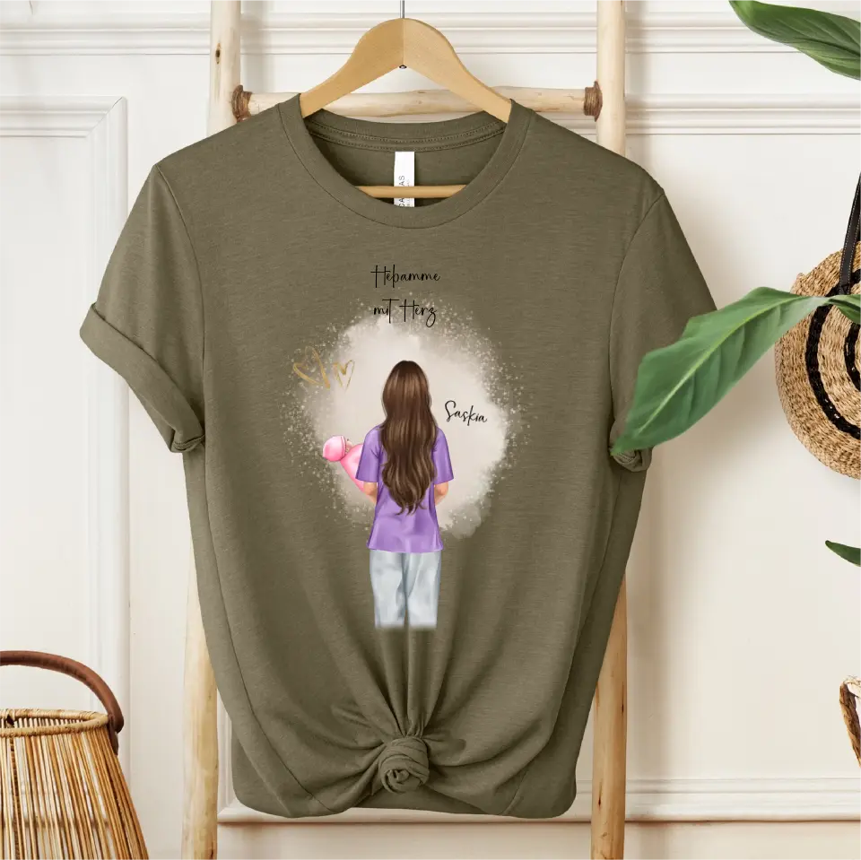 Personalisierte Hebamme T-Shirt