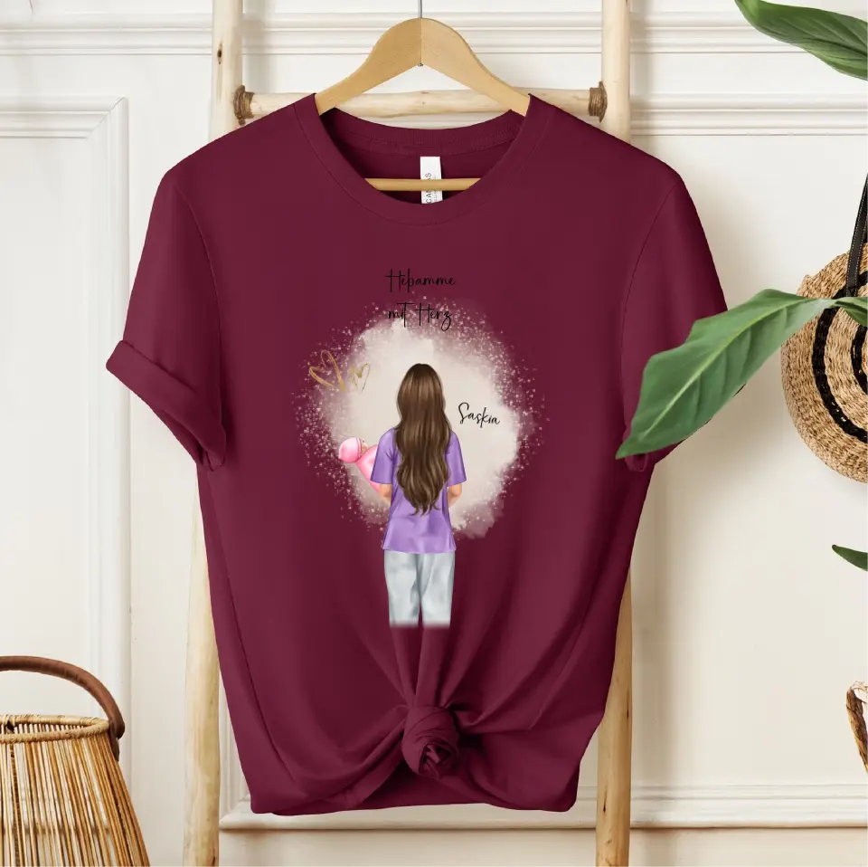 Personalisierte Hebamme T-Shirt