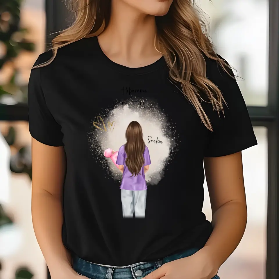 Personalisierte Hebamme T-Shirt