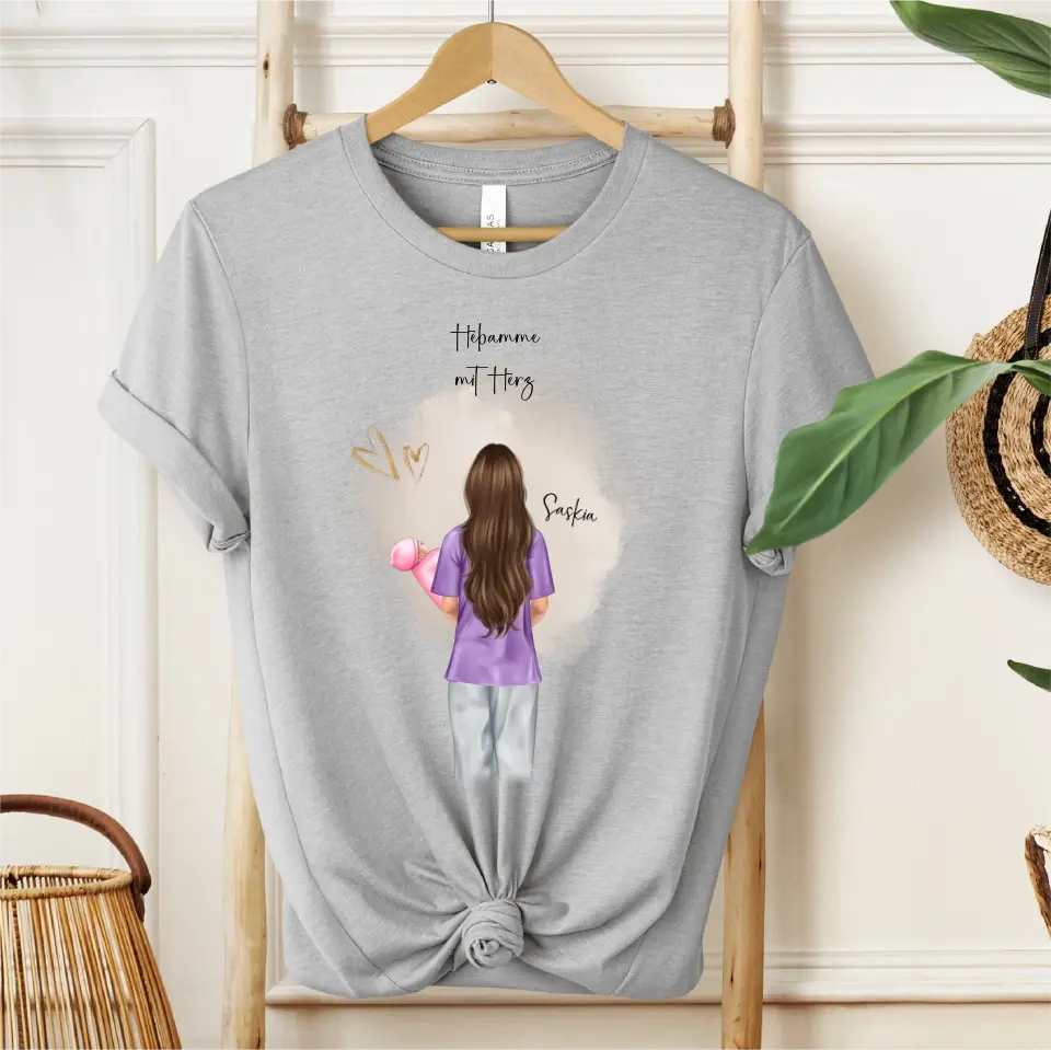 Personalisierte Hebamme T-Shirt